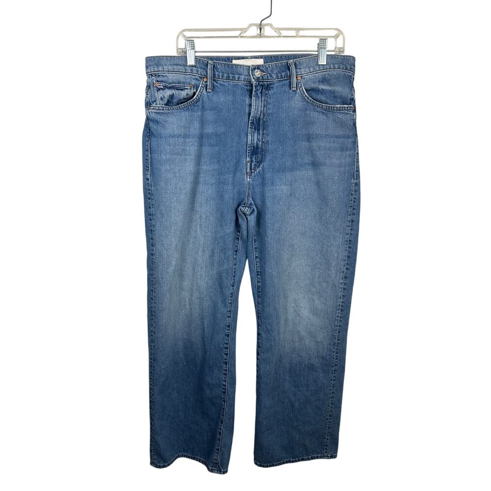 Mother‎ Superior The Dodger Ankle Women 32 Blue Excellent Wide Leg Heart Throb